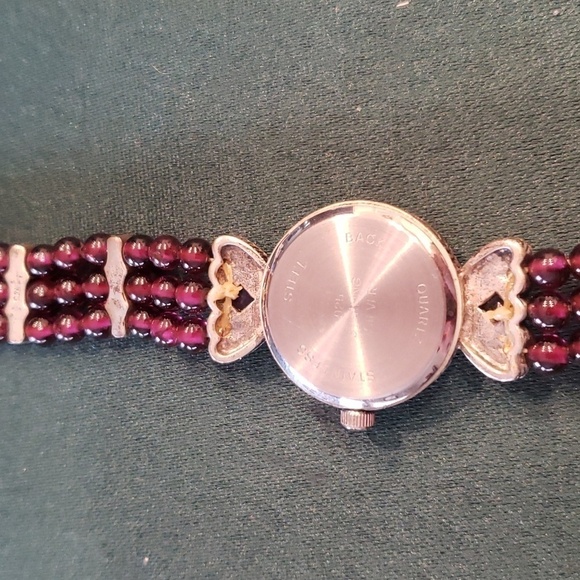 Victorian Garnet And Rhinestone watch Bohemian And Vintage Style - Picture 6 of 7